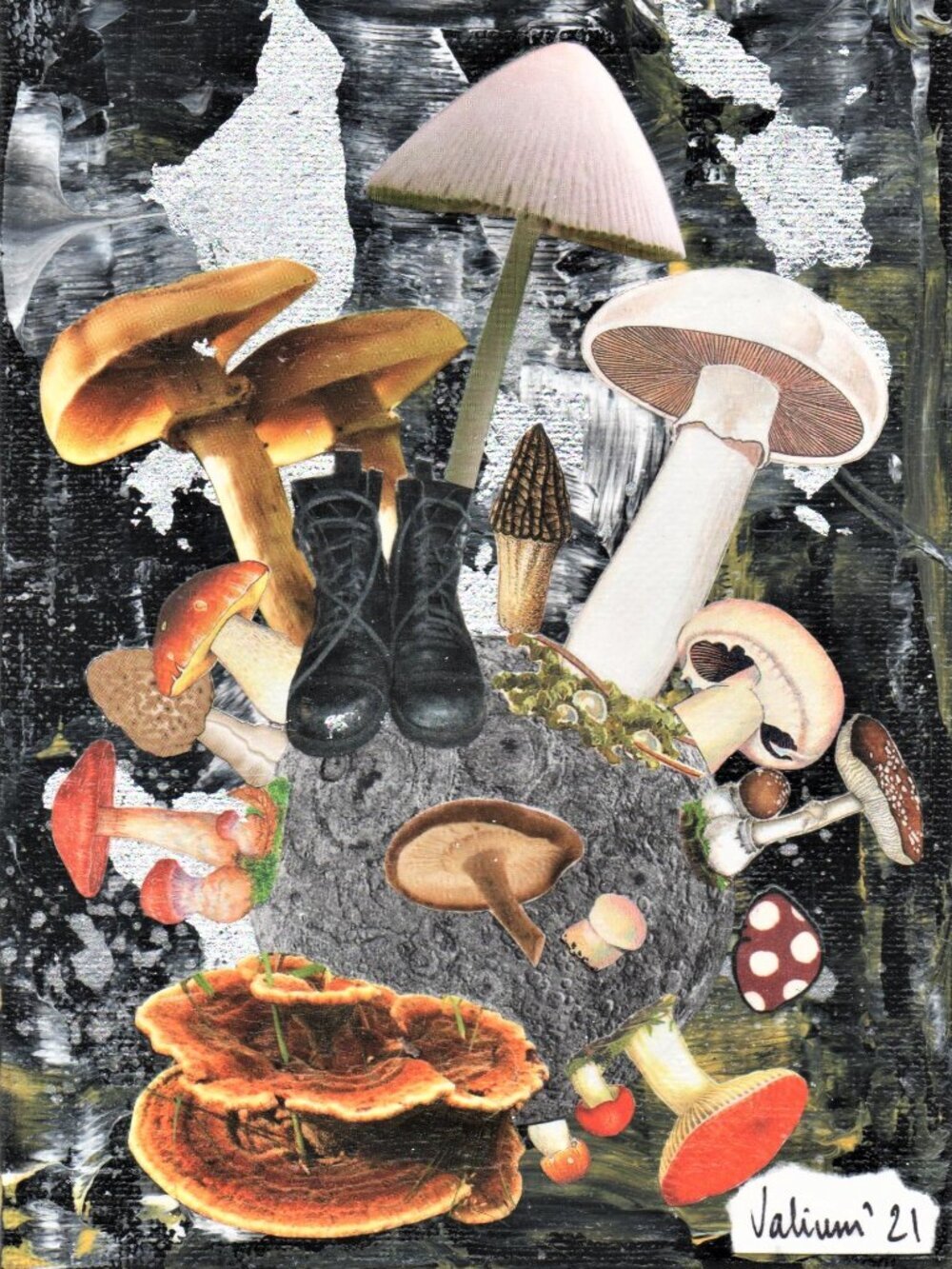Two original & unique collages on 5 X 7 X 1/8 canvas